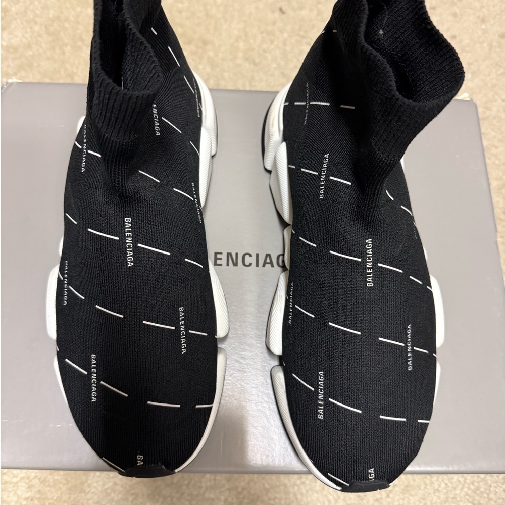 Balenciaga Monochrome Knit Sneakers